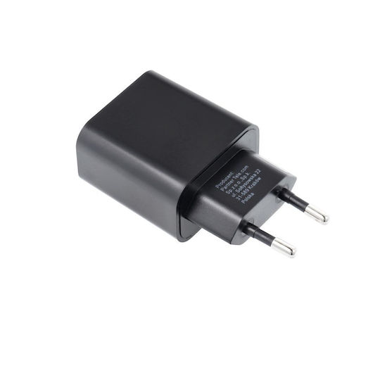 Blue Star Φορτιστής Χωρίς Καλώδιο με Θύρα USB-C Power Delivery / Quick Charge 4.0 Μαύρος (TFB-TC-25WPDB)