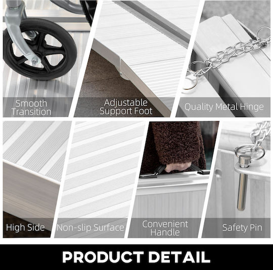 HomCom Anti-Slip Aluminum Ramp 183x72x5cm 713-003V00SR