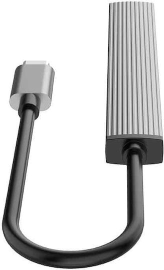 Orico USB Хъб 3 Порта USB 3.0 с USB-C Сив