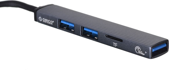 Orico USB Хъб 3 Порта USB 3.0 с USB-C Сив