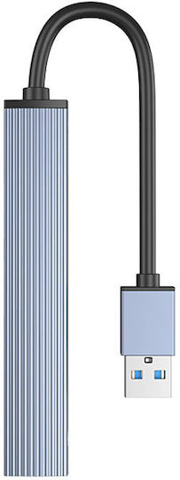 Orico AH-A12F Hub 3 Θυρών USB 3.0 με σύνδεση USB-A Γκρι