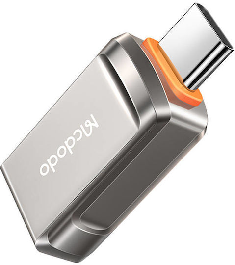 Mcdodo Μετατροπέας USB-C male σε USB-A female Γκρι 1τμχ OT-8730