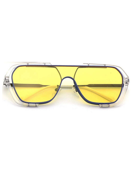 Martinez Nolan Women's Sunglasses with Transparent Frame and Yellow Lens