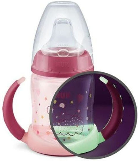 Nuk First Choice Night Educational Sippy Cup Plastic with Handles Pink for 6m+m+ 150ml 10.743.998