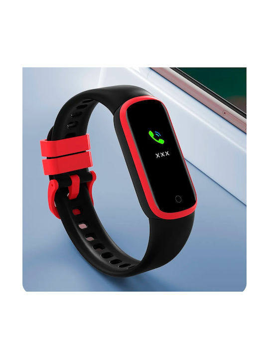 Kids Smartwatch with Rubber/Plastic Strap Red