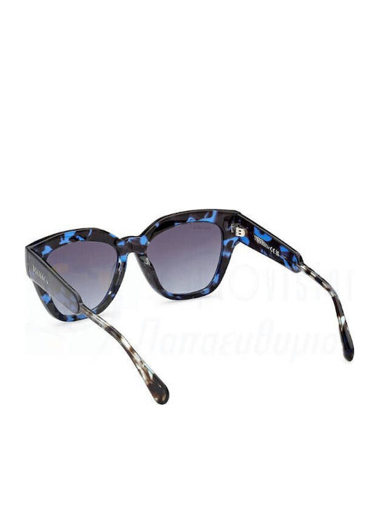 Max & Co Women's Sunglasses with Black Tartaruga Horn-Rimmed Frame and Gradient Lenses MO0059 55W