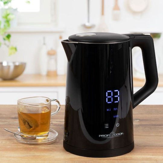 Profi Cook Βραστήρας 1.7lt 2200W Μαύρος