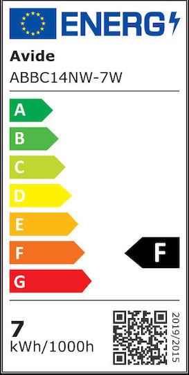 Avide ABBC14NW-7W Λάμπα LED 7W για Ντουί E14 και Σχήμα C37 Φυσικό Λευκό 600lm