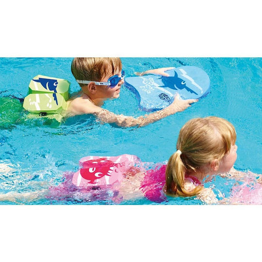 Beco Schwimmbrett mit Griffen 30x21x3cm Hellblau Sealife
