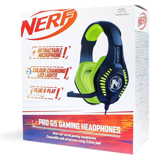 OTL Pro G5 Over Ear Gaming Headset cu conexiune 3,5mm Nerf