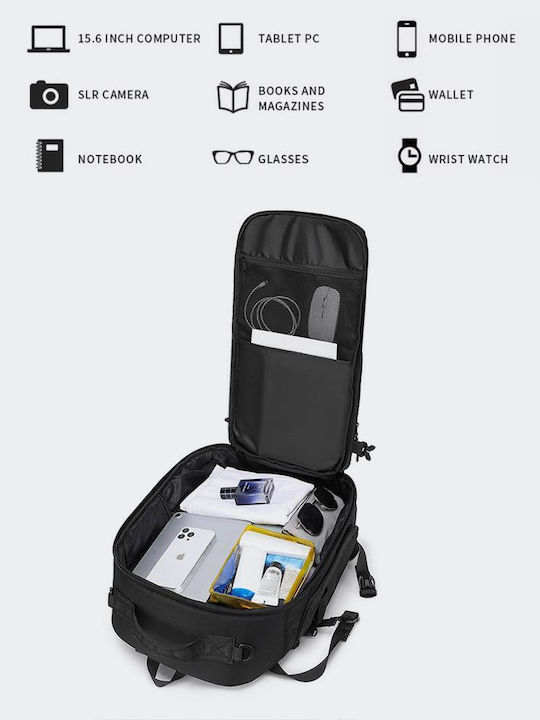 Ozuko Vivid Wasserdichte Laptoptasche Für Laptop 15.6" In Schwarz Farbe