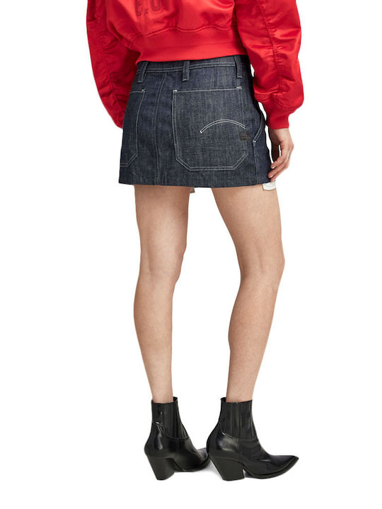 Denim Pencil Mini Skirt White