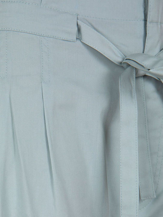 Women's Fabric Trousers Light Blue
