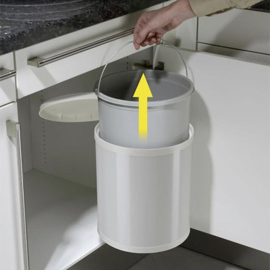 Hailo Plastic Waste Bin with Pedal White 15lt
