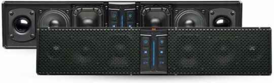PowerBass Boat Sound System 4x250W Waterproof with AUX / Bluetooth / USB Black