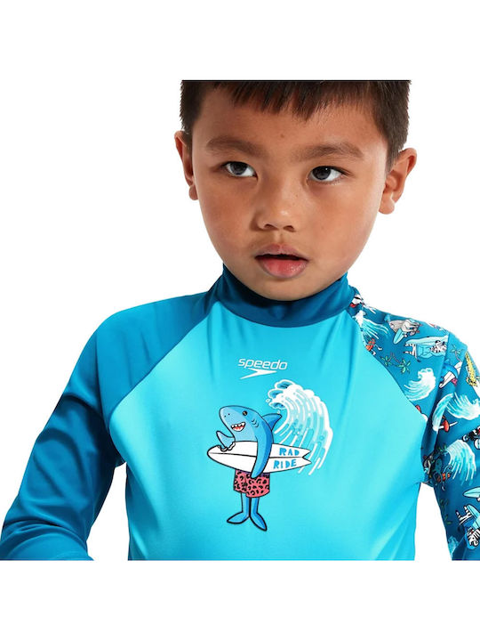 Speedo Kids Swimwear Long Sleeve Shirt Turquoise