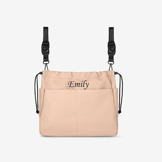 Minene Wickeltasche-Wickeltasche Schulter/Hand Hailey Rosa 29x11x26cm.