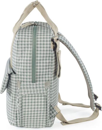 Walking Mum Diaper Bag I Love Vichy Green 28x12x37cm.