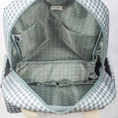 Walking Mum Diaper Bag I Love Vichy Green 28x12x37cm.