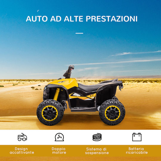 Kids Scooter Inspired Quad Electric 12 Volt Yellow