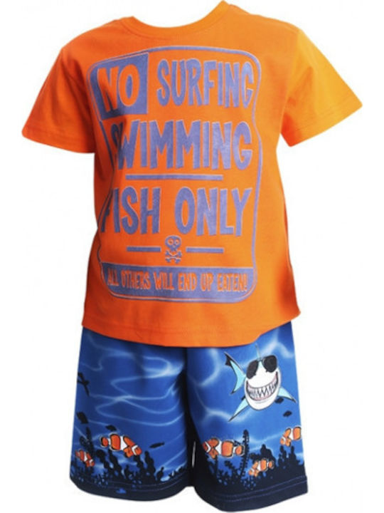 Joyce Kids Set with Shorts Summer 2pcs Orange