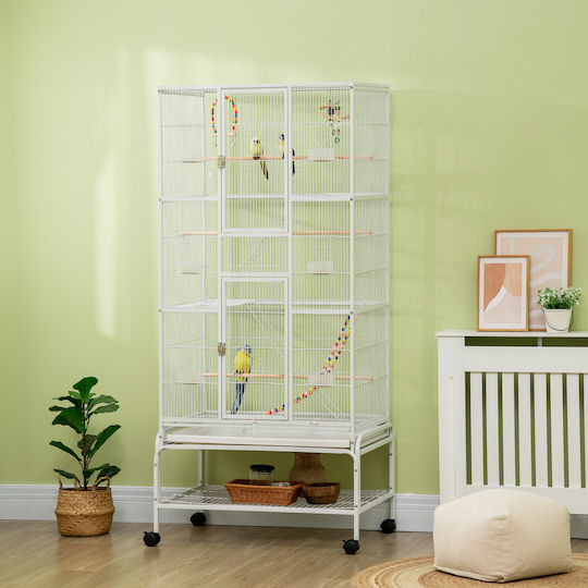 Pawhut Vogelkäfig 53x10x83cm