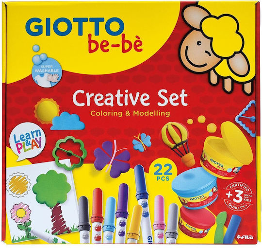 Giotto Knete Spiel-Set Kreativ Modellieren & Bemalen für 3+ Alter 5 Stück