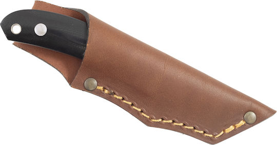 Casstrom Safari Mini Hunter Stabilised G10 Knife Black with Leather Sheath