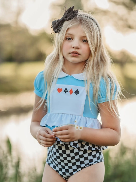 Prinzessin Alice im Wunderland Badeanzug für Kinder - Blau