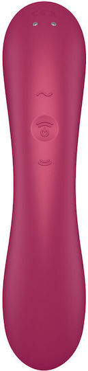Satisfyer Curvy Trinity 1 Аспиратор Вагина с вибрация Вмъкващ се троен въздушен вибратор Pule Червен 1бр