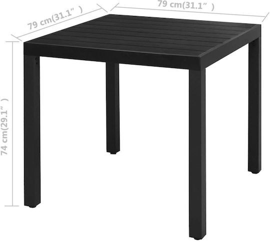 Garten- und Outdoor-Möbelsets für kleinen Raum 3 Stück Schwarz mit Kissen
