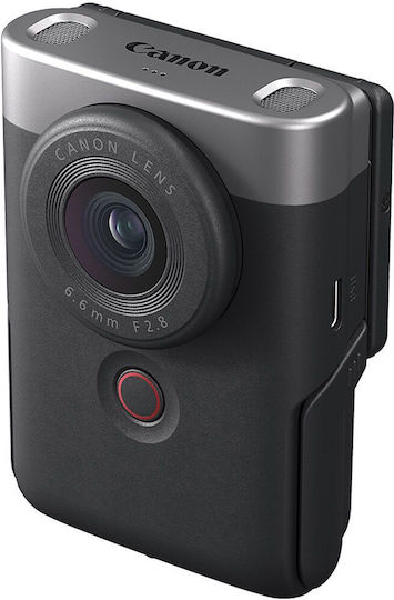 Canon Βιντεοκάμερα Powershot V10 Advanced Vlogging Kit Silber @ 30fps Αισθητήρας CMOS με Οθόνη Αφής 2" και HDMI / WiFi