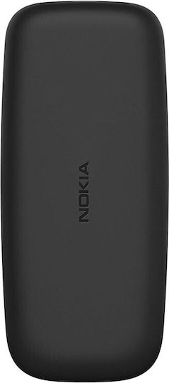 Nokia 105 (2019) Single SIM Κινητό με Κουμπιά (Αγγλικό Μενού) Black