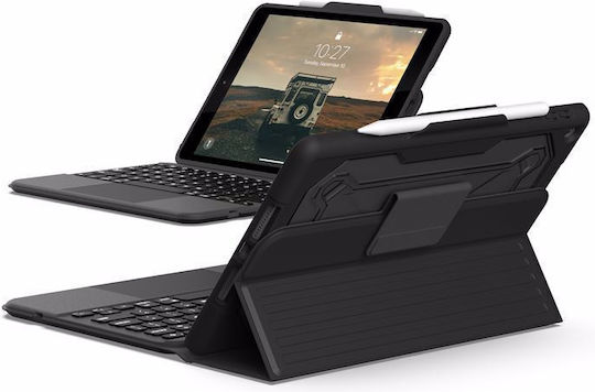 UAG Flip Cover Durable with Keyboard English US Black for iPad 2019/2020/2021 10.2''