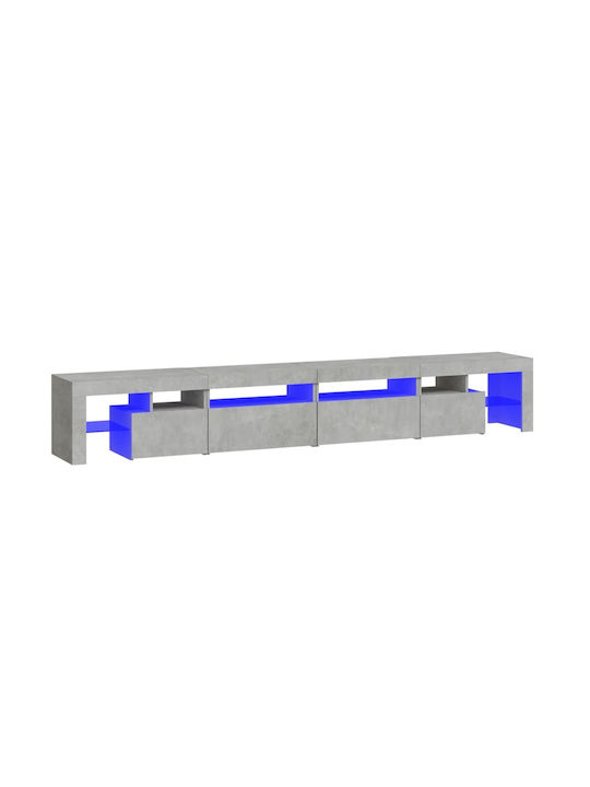 TV-Ständer mit LED-Beleuchtung Grau M260xT36.5xH40cm