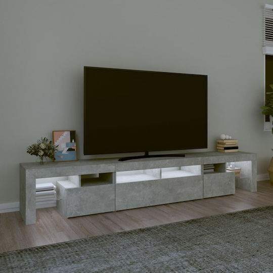 Έπιπλο Τηλεόρασης με Φωτισμό LED Γκρι Μ230xΠ36.5xΥ40cm