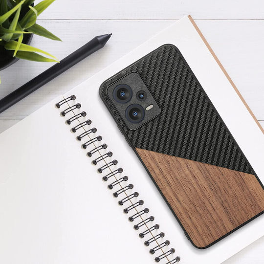 KWmobile Back Cover Ξύλινο Black / Dark Brown (Redmi Note 12 5G / Poco X5 5G)