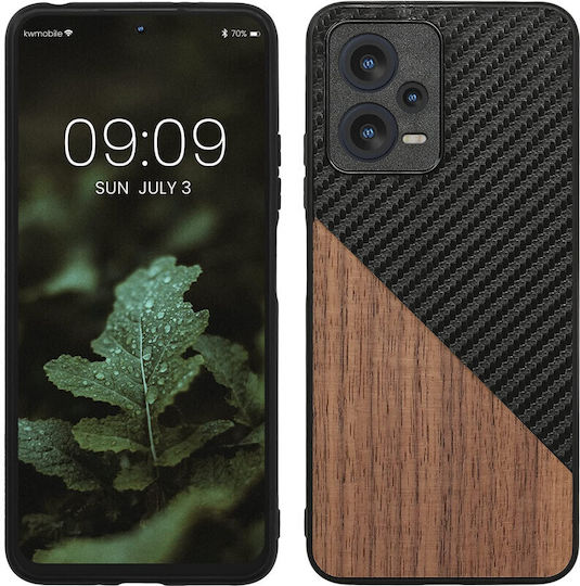 KWmobile Back Cover Ξύλινο Black / Dark Brown (Redmi Note 12 5G / Poco X5 5G)