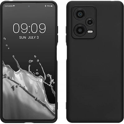 KWmobile Rubberized Silicone Back Cover Black (Redmi Note 12 Pro+)