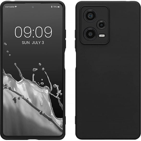KWmobile Back Cover Σιλικόνης Μαύρο (Redmi Note 12 Pro / Poco X5 Pro)