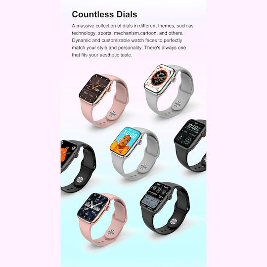 NO.1 DT8 Mini Smartwatch (Γκρι)