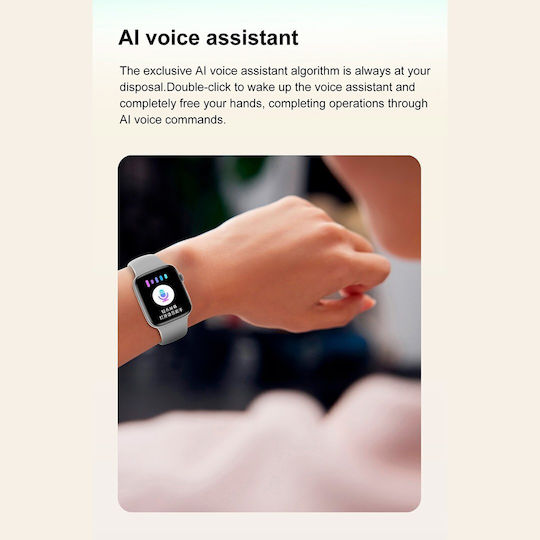 NO.1 DT8 Mini Smartwatch (Γκρι)