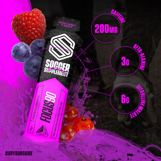 Soccer Supplement Focus 90 Caffeine Gel Berry 12 x 70gr