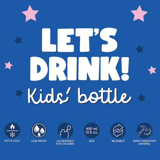 Legami Milano Unicorn Kids Water Bottle Unicorn Plastic Light Blue 400ml