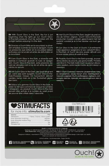 Shots Ouch Glow In The Dark Δαχτυλίδι Πέους & Όρχεων Σιλικόνης Πράσινο
