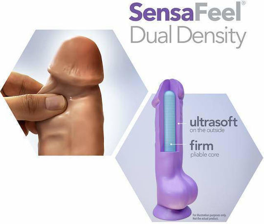 Blush Au Naturel Daddy Glass Dildo with Balls and Suction Cup Brown 36cm