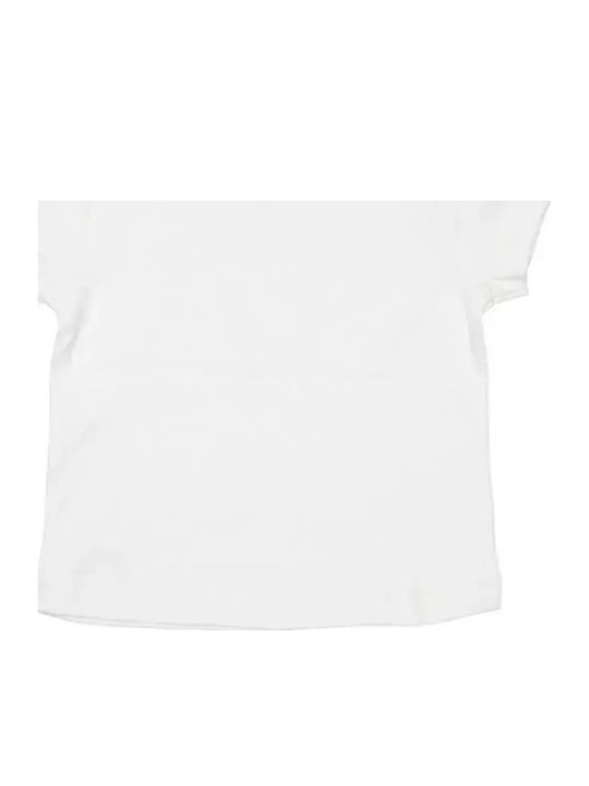 Kids Top Short-sleeved White Little Goose Walking