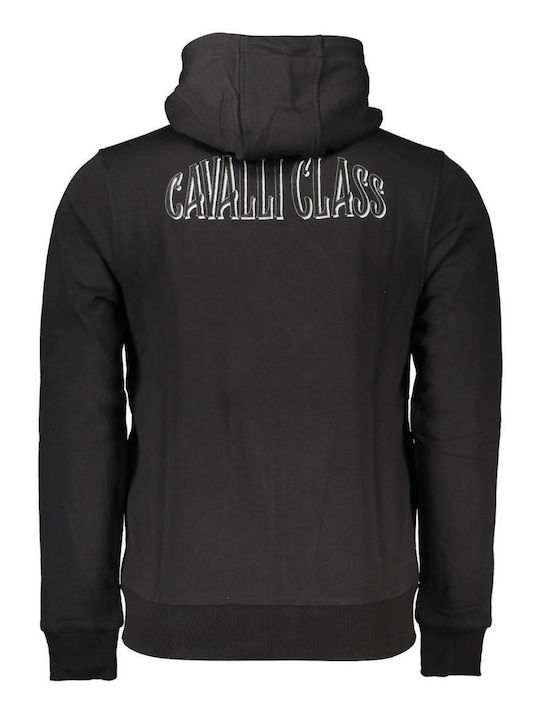 Roberto Cavalli Men's Sweatshirt Jacket with Hood Black