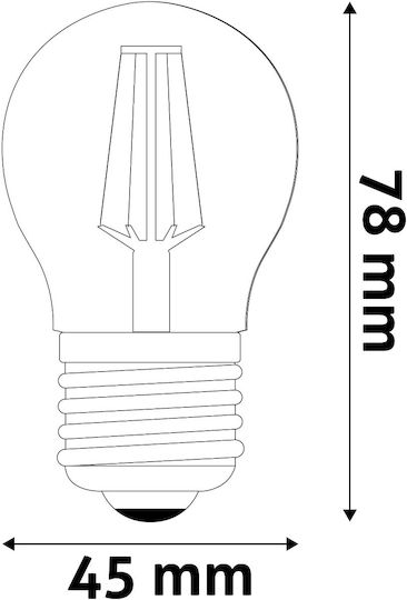 Avide ABLFMG27NW-4.9W-SHL LED Bulb 4.9W 78mm for Socket E27 and Shape G45 Natural White 806lm