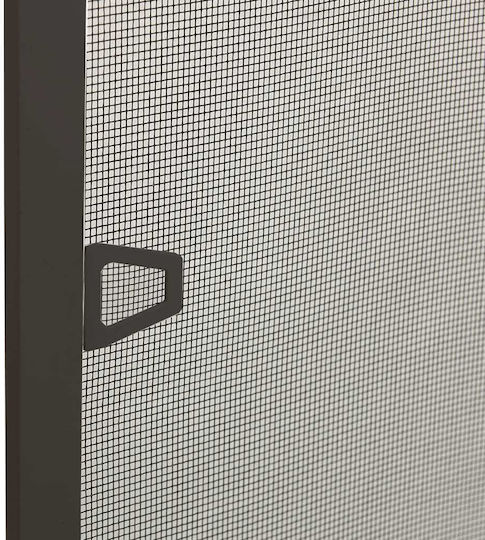 vidaXL Moskitonetz Fenster Dauerhaft aus Aluminium Grau 100x80cm
